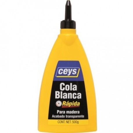 COLA BLANCA RAPIDA. 500 gr. ACABADO TRANSPARENTE