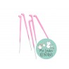 AGUJA ROSA. 42 gg. 3 muescas. 10 unid.