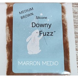 MARRON MEDIO. Silicona Downy Fuzz™ fibras. 0,5 gr