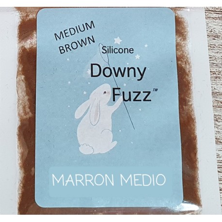 MARRON MEDIO. Silicona Downy Fuzz™ fibras. 0,5 gr