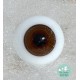 BROWN (Marrón). 18 mm . OJO CRISTAL MEDIA BOLA
