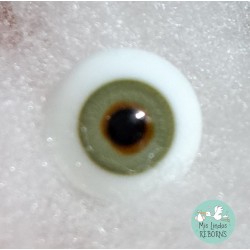GRUN (VERDE). 22 mm. OJO CRISTAL MEDIA BOLA