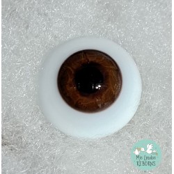 BRAUN (Marrón). 18 mm . OJO CRISTAL MEDIA BOLA