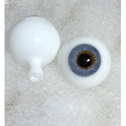 BLAU GRAU (AZUL GRISACEO). 22 mm. OJO CRISTAL BOLA COMPLETA