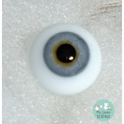 GRAU (GRIS azulado). 20 mm . OJO CRISTAL MEDIA BOLA