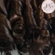Ref 42. MARRON NATURAL ONDULADO. Natural BROWN. New born baby. Wavy Curly . 10 gr.