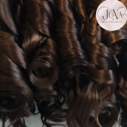 Ref 42. MARRON NATURAL ONDULADO. Natural BROWN. New born baby. Wavy Curly . 10 gr.