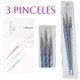 3 PINCELES. Diferente longitud del cabezal.