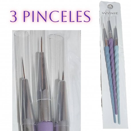 3 PINCELES. Diferente longitud del cabezal.