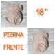 NUEVO MODELO 18 pulgadas. MIEMBROS COMPLETOS PIERNA AL FRENTE, sin articulación