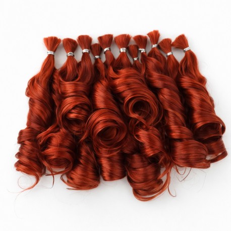 Ref 39. ROJO COBRIZO ONDULADO. COPPER RED WAVY CURLY. 10 gr.