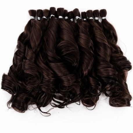 Ref 38. MARRON OSCURO ONDULADO. DARK BROWN WAVY CURLY. 10 gr.
