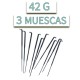 10 agujas. 42 G 3 barbas (3 muescas)